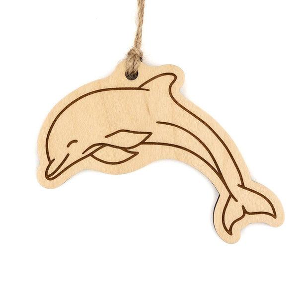 Dolphin Wood Ornament